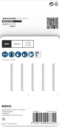 Bosch PRO Hardwood clean T101AIF jigsaw blades 100 mm 5 pcs.
