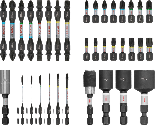 Bosch PRO Impact Screwdriver Bit Set 36 pcs assorted bits.