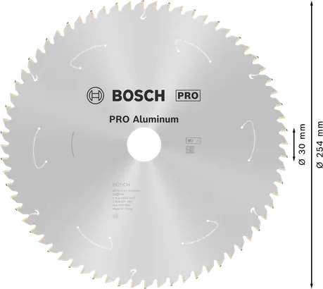 Bosch PRO Aluminium cordless circular saw blade 254 mm.