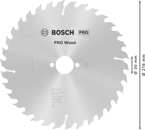 Bosch PRO Wood circular saw blade 216 mm T34.