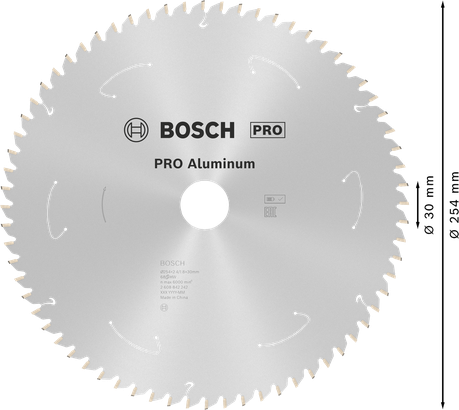 Bosch PRO Aluminium cordless circular saw blade, 254 mm.