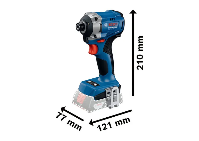 Bosch GDR 18V-215 cordless impact driver, compact design.