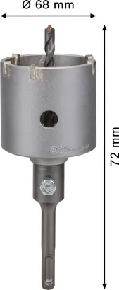 Bosch SDS plus-5 Core Cutter Set 68 mm diameter, 72 mm length.
