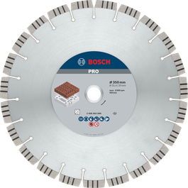 Bosch PRO Abrasive Diamond Disc 350 mm for brick cutting.