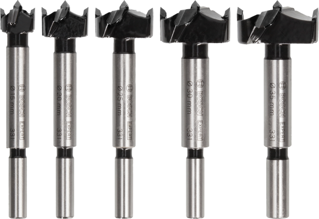 Bosch EXPERT Laminated Wood Hinge Cutting Drill Bit Set, 5 pcs.