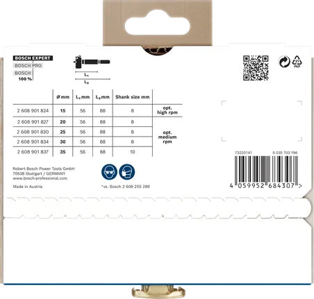 Bosch EXPERT Wood Forstner drill bit set 5 pcs.