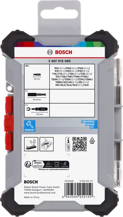 Bosch 50-piece extra hard screwdriver bit set.