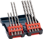 Bosch 8-piece hammer drill bit set SDS plus-3 in case.