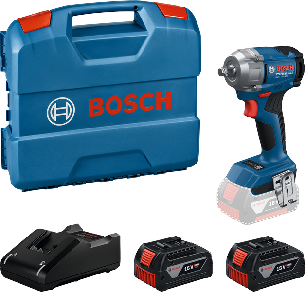 Bosch GDS 18V-350 cordless impact wrench set.