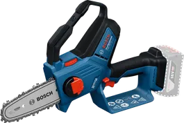 Bosch GKE 18V-15 cordless pruner saw for fast branch cutting.