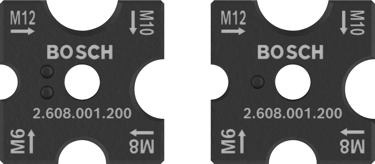 Bosch PRO Cutting Die Set M6 M8 M10 M12 for threading.