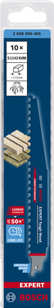Bosch EXPERT Tough Wood S 1142 KHM reciprocating saw blade 10-pack.