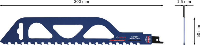 Bosch EXPERT Hollow Brick reciprocating saw blade 300mm.