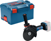 Bosch EXWS18V-180P cordless angle grinder with case.