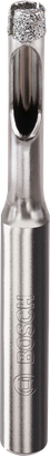 Bosch ceramic wet drill bit 8mm for tile cutting.