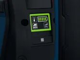 Bosch GBH18V-40 display showing battery and status indicators.