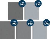 Bosch PRO F355 Sanding Sheet set assorted grits.