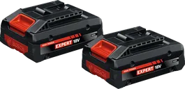 Bosch 18V Expert 4Ah battery pack set.