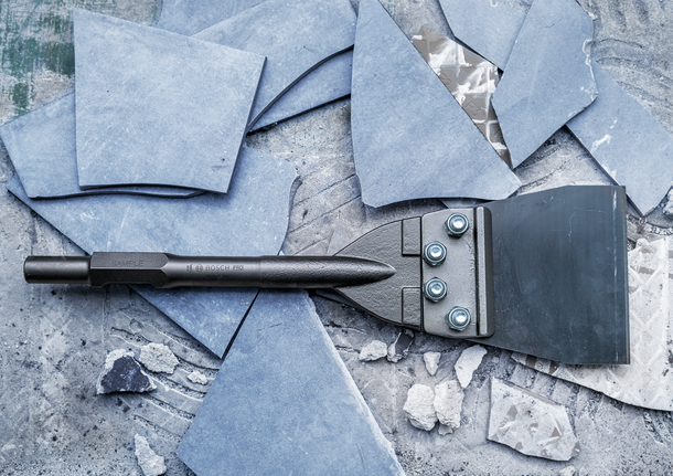 Bosch PRO HEX 30 Floor Scraper for tile removal.