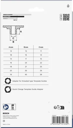 Bosch PRO template guide set metric 9 pcs.