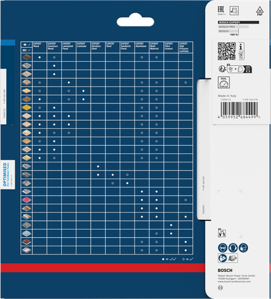 Bosch EXPERT Aluminium cordless circular saw blade packaging.