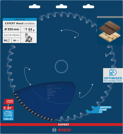 Bosch EXPERT Wood cordless 305 mm circular saw blade.