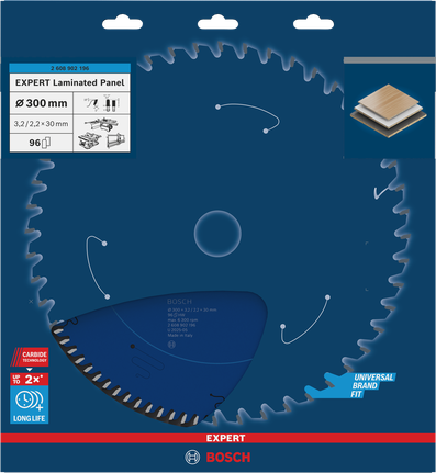 Bosch EXPERT Laminated Panel circular saw blade 300 mm.