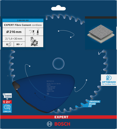 Bosch Fibre Cement circular saw blade 216×2/1.4×30 mm.