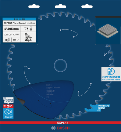 Bosch EXPERT Fibre Cement 305 mm circular saw blade.