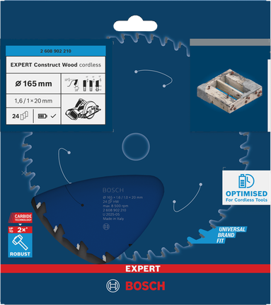 Bosch 165 mm cordless circular saw blade T24.