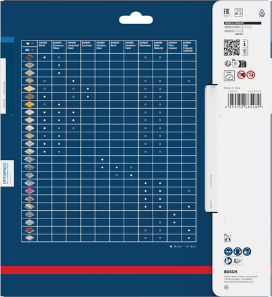 Bosch EXPERT Stainless Steel circular saw blade usage guide.