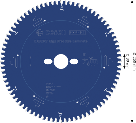 Bosch EXPERT High Pressure Laminate Circular Saw Blade 250mm.
