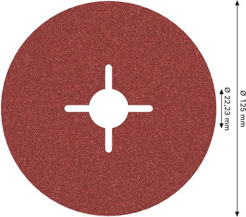 Bosch PRO R780 fibre disc 125 mm G100 for metal sanding.