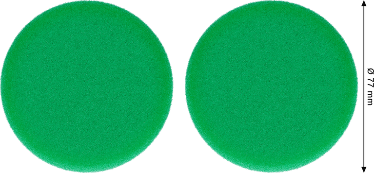 Bosch polishing sponge 77 mm cut, 2 pieces.