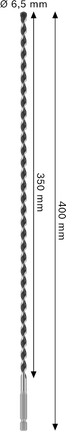Bosch PRO HEX-5 6.5x350x400 mm drill bit.