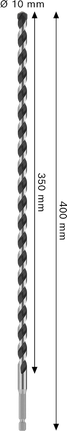 Bosch PRO HEX-5 10x350x400 mm long drill bit.
