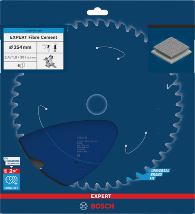 Bosch EXPERT Fibre Cement 254 mm circular saw blade.