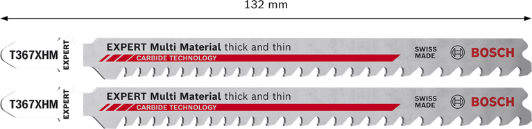 Bosch EXPERT Multi Material T367XHM carbide jigsaw blade.