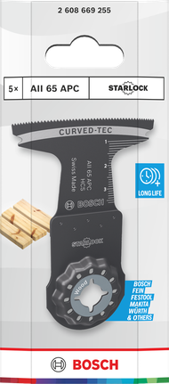 Bosch Starlock wood cutting blade 65×40 mm 5-pack.