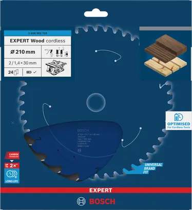 Bosch EXPERT Wood cordless circular saw blade 210×2/1.4×30 mm T24.