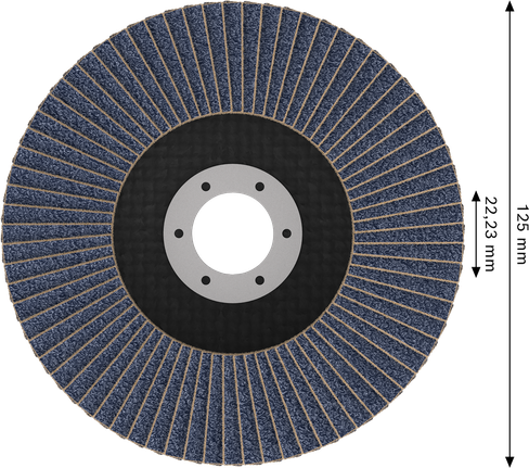 Bosch X451 Flap Disc 125mm G60 for metal grinding.
