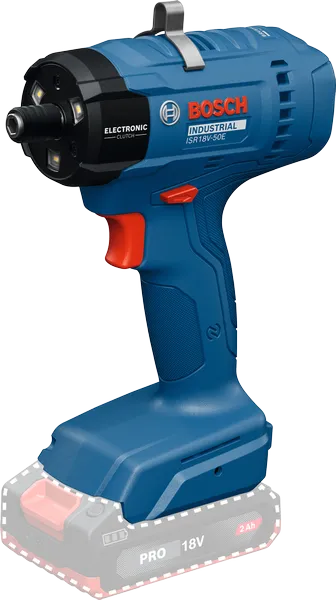 Bosch ISR 18V-50 E cordless impact driver with 2Ah battery slot.