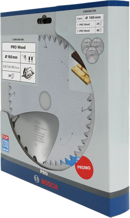 Bosch PRO Wood circular saw blade 160 mm 3 pcs pack.