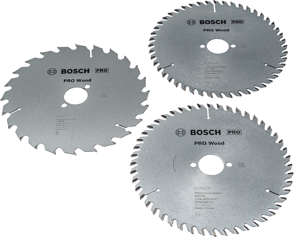 Bosch PRO Wood Circular Saw Blade 190 mm 3 pack.