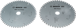 Bosch PRO Wood & Aluminium Circular Saw Blade 165 mm 2 pack.