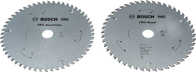 Bosch 2Pack 165 mm Pro Wood and Aluminium saw blades.