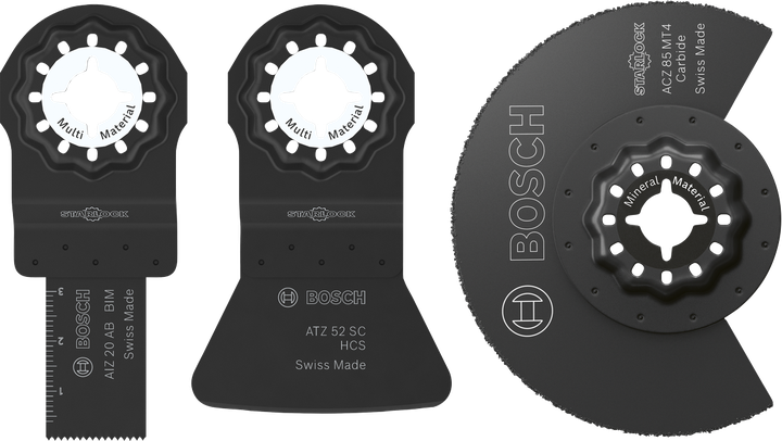 Bosch Tiling Blade Set 3 pcs for multi material cutting.