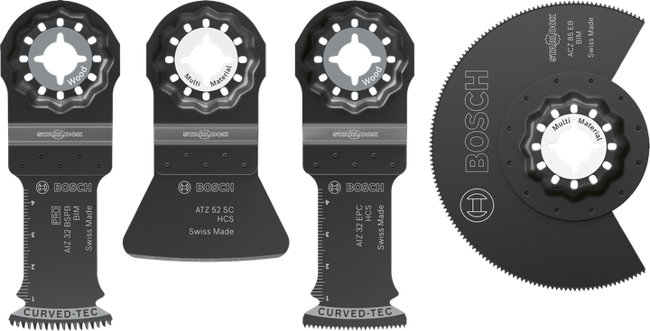 Bosch Flooring and Fitting Set, 4 piece multi-tool blades.