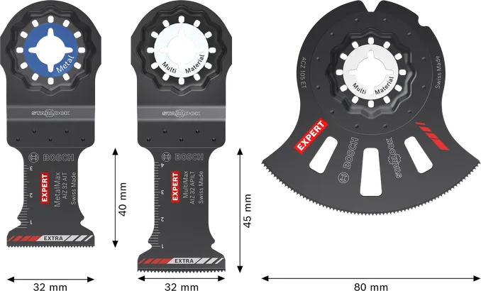 Bosch EXPERT Cutting Set 3 pcs for multi material cutting.