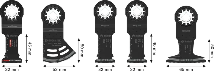 Bosch Electrician and Drywall Set, 5 oscillating blades.